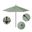 Venture 9' Patio Umbrella with Aluminum Pole Fiberglass Ribs Push Lift with Sunbrella Fabric In Spectrum Mist and Bronze