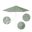 Venture 9' Patio Umbrella with Aluminum Pole Fiberglass Ribs Push Lift with Sunbrella Fabric In Spectrum Mist and Matte White