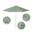 Venture 9' Patio Umbrella with Aluminum Pole Fiberglass Ribs Push Lift with Sunbrella Fabric In Spectrum Mist and Silver Anodized