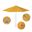 Venture 9' Patio Umbrella with Aluminum Pole Fiberglass Ribs Push Lift with Sunbrella Fabric In Sunflower Yellow and Silver Anodized