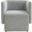 Vera Boucle Fabric Accent Chair In Grey