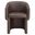Verity Barrel Back Vegan Leather Dining Chair In Espresso