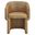 Verity Barrel Back Vegan Leather Dining Chair In Toast