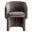 Verity Chenille Dining Armchair In Chocolate Brown