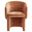 Verity Chenille Dining Armchair In Rust
