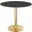 Verne 35 Inch Artificial Marble Dining Table In Gold/Black