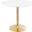 Verne 35 Inch Dining Table EEI-4544-GLD-WHI