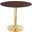Verne 35 Inch Dining Table In Gold/Cherry Walnut