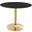 Verne 40 Inch Artificial Marble Dining Table EEI-4757-GLD-BLK