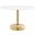 Verne 48 Inch Oval Dining Table EEI-4750-GLD-WHI