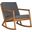 Vernon Teak Brown and Grey Rocking Chair