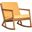 Vernon Teak Brown and Yellow Rocking Chair