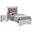 Verona Youth Panel Bedroom Set In Silver Champagne