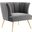 Veronica Channel Tufted Performance Velvet Arm Chair In Gray