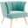 Veronica Channel Tufted Performance Velvet Arm Chair In Mint