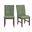 Veronica Dining Side Chair with Fabric Set of 2 In Walnut In Avocado