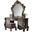 Versailles Vanity Desk In Antique Platinum