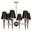 Versailles Chandelier In Brass and Black