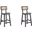 Versailles Counter Stool In Black And Natural Cane Set of 2