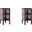 Versailles End Table In Black And Natural Cane Set of 2