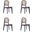 Versailles Round Dining Chair In Black And Natural Cane Set of 4