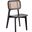 Versailles Square Dining Chair In Black And Natural Cane Set of 2