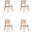Versailles Square Dining Chair In Nature Cane Set of 4