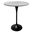 Verve 27 Inch Round Bar Height Table with Marbleized Laminated Top In Black and White