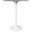 Verve 27 Inch Round Bar Height Table with Marbleized Laminated Top In White