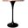 Verve 27 Inch Round Bar Height Table with MDF Top In Black and Cognac Brown