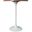Verve 27 Inch Round Bar Height Table with MDF Top In White and Cognac Brown
