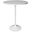 Verve 27 Inch Round Bar Height Table with MDF Top In White and Light Natural