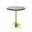 Verve 27 Inch Round Dining Table In Black and Brushed Gold