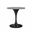 Verve 27 Inch Round Dining Table with Marbleized Top In Black and White