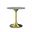 Verve 27 Inch Round Dining Table with Marbleized Top In Gold and White