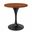 Verve 27 Inch Round Dining Table with MDF Top In Black and Cognac Brown
