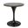 Verve 27 Inch Round Dining Table with MDF Top In Black and Dark Maple