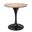 Verve 27 Inch Round Dining Table with MDF Top In Black and Natural