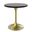 Verve 27 Inch Round Dining Table with MDF Top In Gold and Black