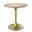 Verve 27 Inch Round Dining Table with MDF Top In Natural and Gold