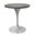 Verve 27 Inch Round Dining Table with MDF Top In White and Dark Maple
