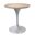 Verve 27 Inch Round Dining Table with MDF Top In White and Natural