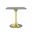 Verve 27 Inch Square Dining Table In White and Brushed Gold