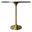 Verve 48 Inch Round Bar Height Table with Marbelized MDF Top In Gold and Black