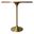 Verve 48 Inch Round Bar Height Table with MDF Top In Gold and Cognac Brown