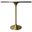 Verve 48 Inch Round Bar Height Table with MDF Top In Gold and Dark Walnut