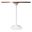 Verve 48 Inch Round Bar Height Table with MDF Top In White and Cognac Brown