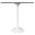 Verve 48 Inch Round Bar Height Table with Sintered Stone Top In White and Marble Grey