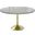 Verve 48 Inch Round Dining Table with Sintered Stone In White/Gold