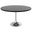Verve 48 Inch Round Dining Table with MDF Top In Black and Chrome